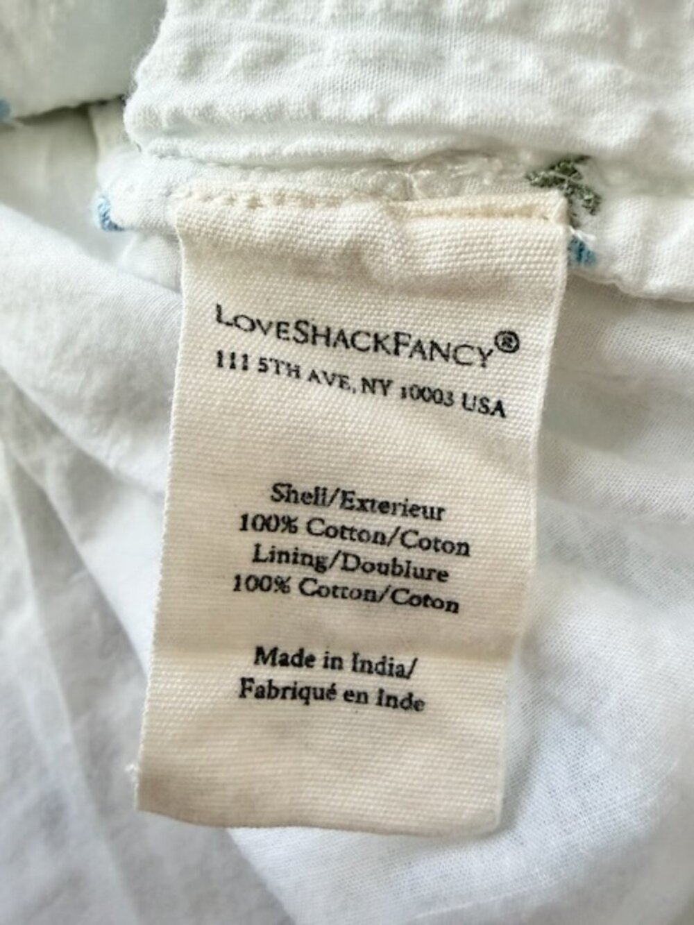 LoveShackFancy Solbina Dress XS Blue Floral EUC - Picture 8 of 10